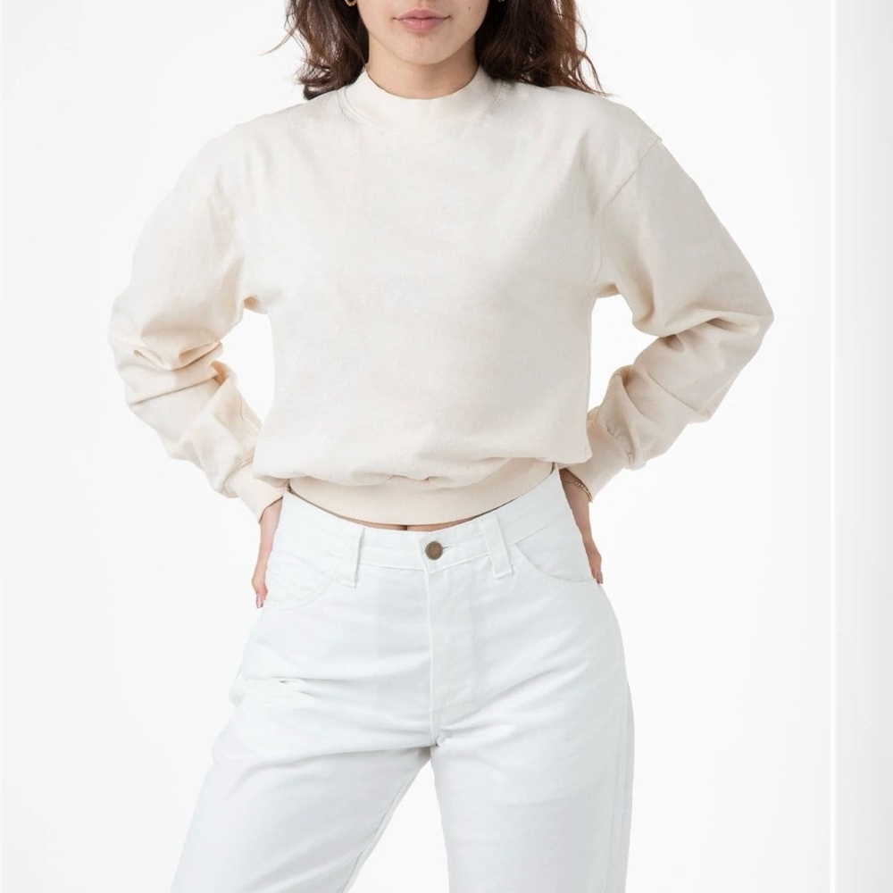 Los Angeles Apparel Cream Long Sleeve Tee